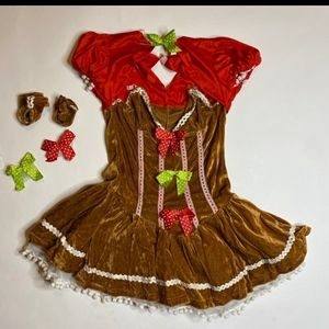 Gingerbread costume halloween dress Size S/M